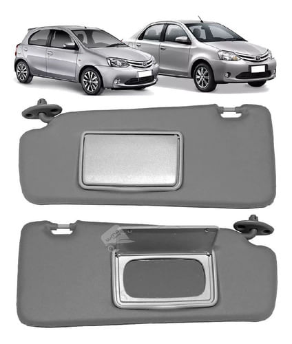 Quebra Sol Toyota Etios Hatch Sedan 2012/... Cinza (par)