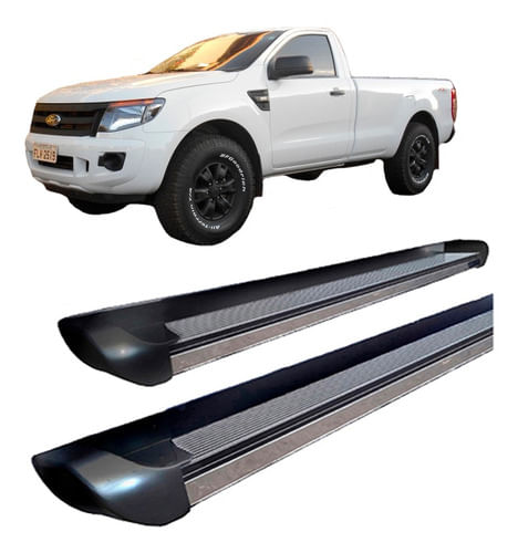 Estribo Ranger 1995 A 2012 Personalizado Preto Brilhante C/s