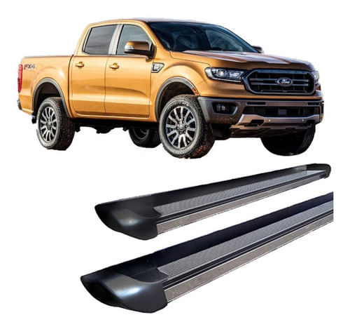 Estribo Ranger 2013 A 2020 Personalizado Preto Brilhante C D