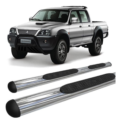 Estribo L-200 Sport Outdoor Oblongo Oval Cromado