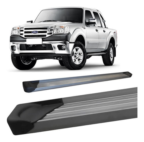 Estribo Ranger 1995 A 2012 Chapa Aluminio Cromado C/d