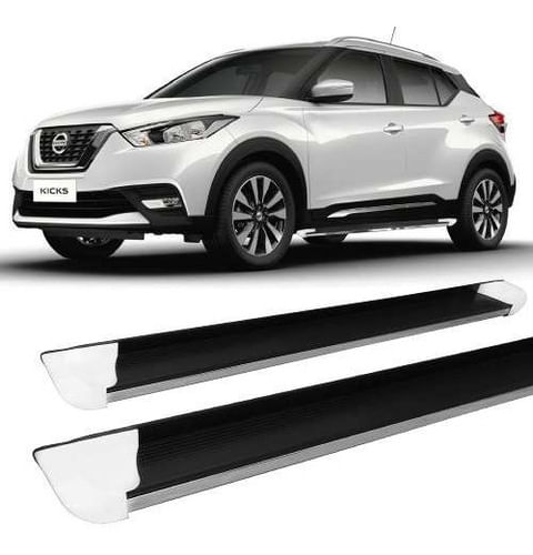 Estribo Nissan Kicks Personalizado Alumínio Branco