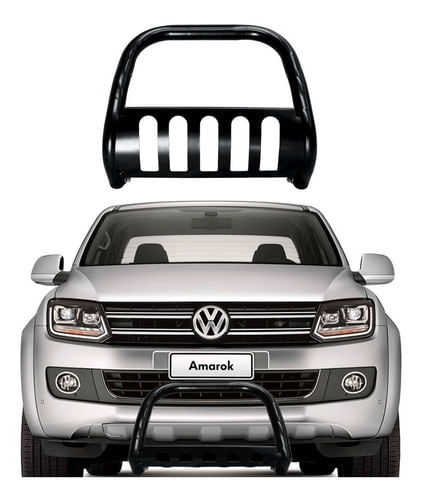 Para-choque De Impulsão Amarok C/ Protetor Preto