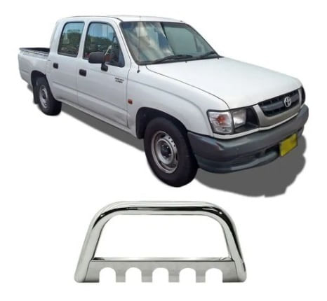 Quebra Mato Hilux 98 A 2004 Cromado Com Chapa