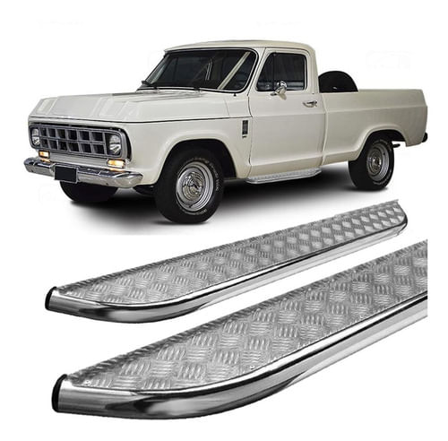 Estribo Chapa D-10 Cabine Simples Cromado