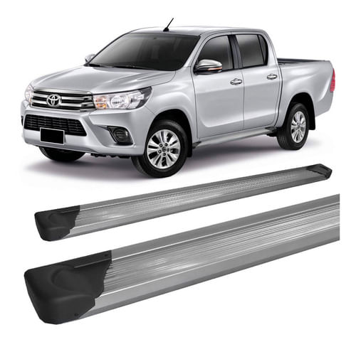 Estribo Plataforma De Aluminio Grafite Hilux 2016 A 2020