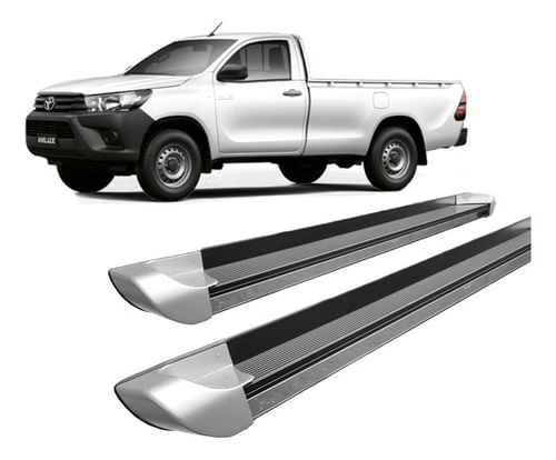 Estribo Hilux 2016 A 2020 Personalizado Prata C/s