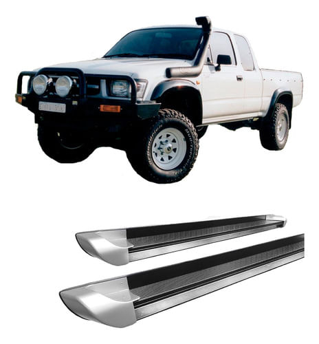 Estribo Lateral Hilux 1998 A 2004 Personalizado Prata