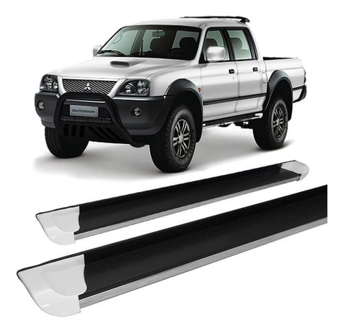 Estribo L200 Sport Outdoor Personalizado Branco