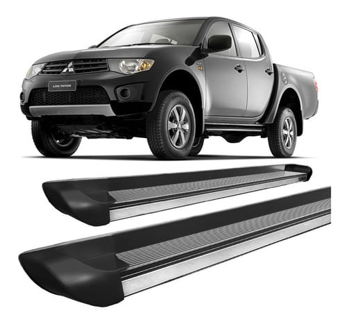 Estribo L200 Triton Personalizado Preto Fosco