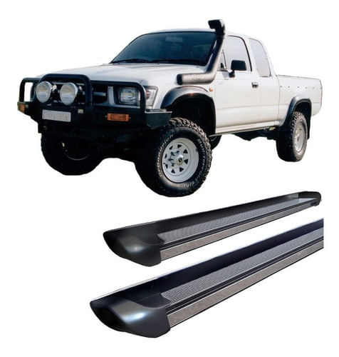 Estribo Late Hilux 1998 A 2004 Personalizado Preto