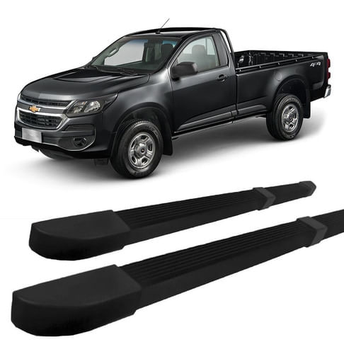 Estribo S10 1995 Ate 2011 Quadrado Modelo Original Preto C/s