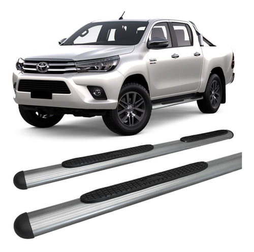 Estribo Oval Hilux 2016 E 2020 Cabine Dupla Grafite