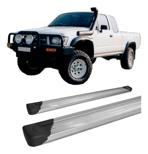 Estribo Lateral Hilux 1998 A 2004 Aluminio Prata