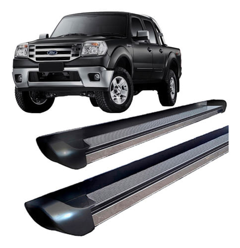 Estribo Ranger 1995 A 2012 Personalizado Preto Brilhante C/d
