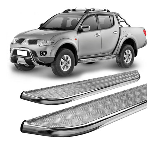 Estribo Chapa L200 Triton 2007 A 2017 Dupla Cromado