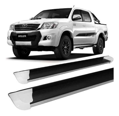 Estribo Alumínio Hilux 2005 A 2015 Personalizado Branco