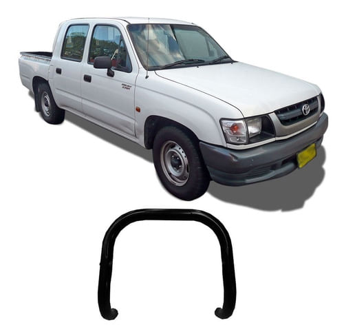Para-choque De Impulsão Hilux 98 A 2004 Preto Sem Barra