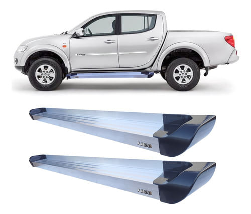 Estribo L200 Gl/gls Plataforma De Aluminio Prata L-200