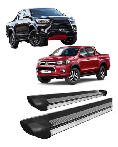Estribo Hilux 2016 A 2020 Personalizado Preto Fosco C D