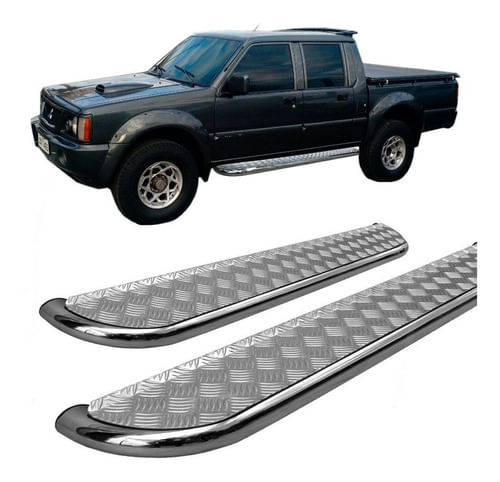 Estribo Chapa L200 Gl Gls Quadrado Cromado L-200 Hozz