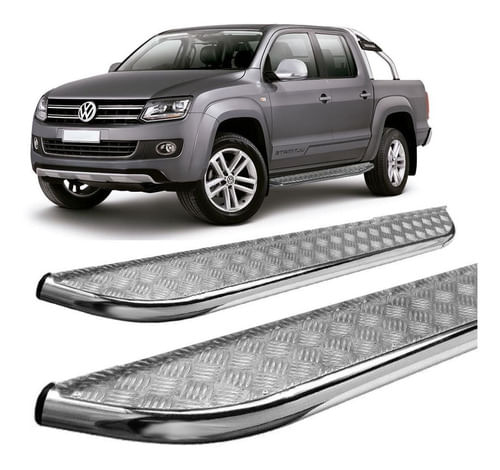 Estribo Amarok C Dupla 2,5  Chapa Cromado