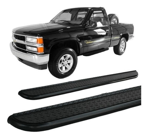 Estribo Chapa Silverado Cabine Simples Preto