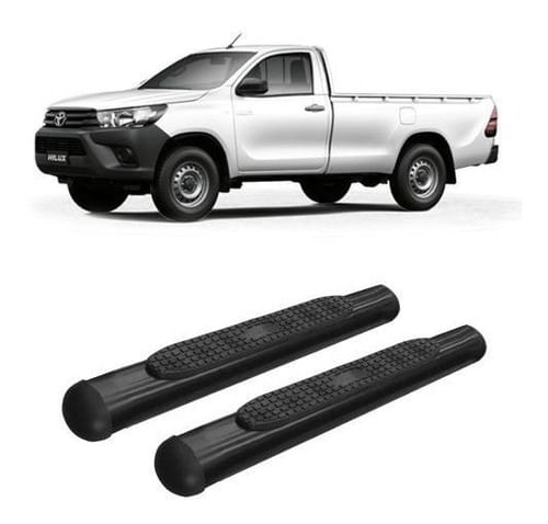 Estribo Hilux 2016 Em Diante Cabine Simples Oblongo Preto
