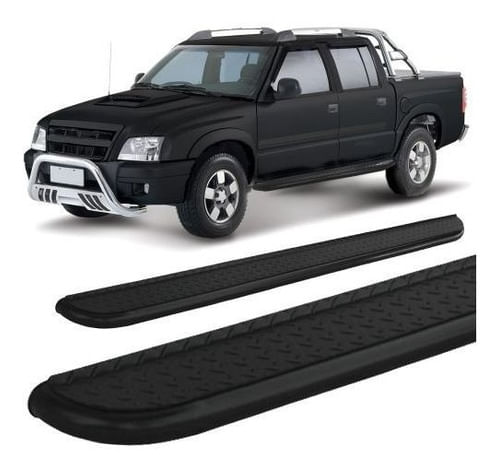 Estribo Chapa S-10 Até 2011 Cabine Dupla 2,5  Preto