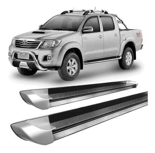 Estribo Alumínio Hilux 2005 A 2015 Personalizado Prata