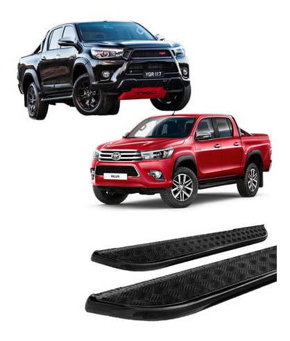 Estribo Hilux 2016 A 2020 Chapa De Aço Preto C/d