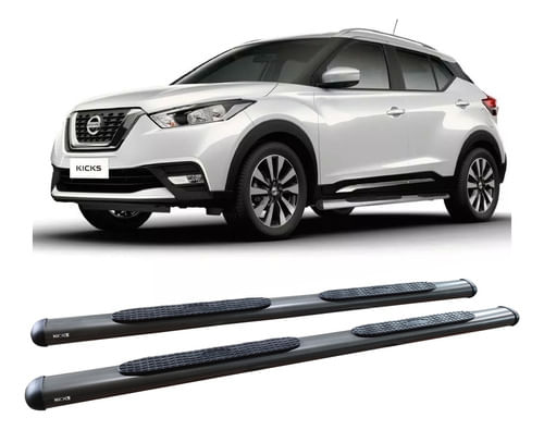 Estribo Oval Oblongo Grafite Nissan Kicks