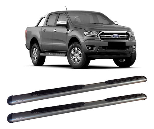 Estribo Ranger 2013 Cabine Dupla Oblongo Oval Grafite