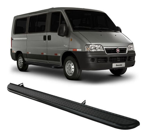 Estribo Fiat Ducato Preto Lado Passageiro Teto Baixo
