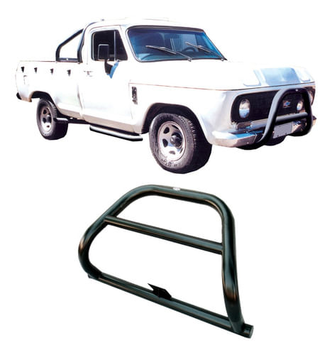 Para-choque De Impulsão Mata Boi D10/d-10 Preto Com Barra