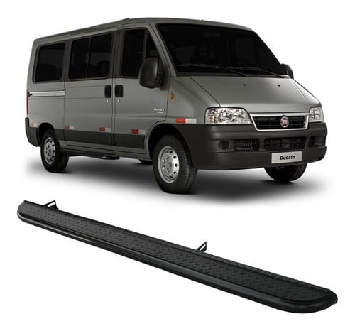 Estribo Ducato Fiat Preto Lateral Lado Passageiro Teto Baixo