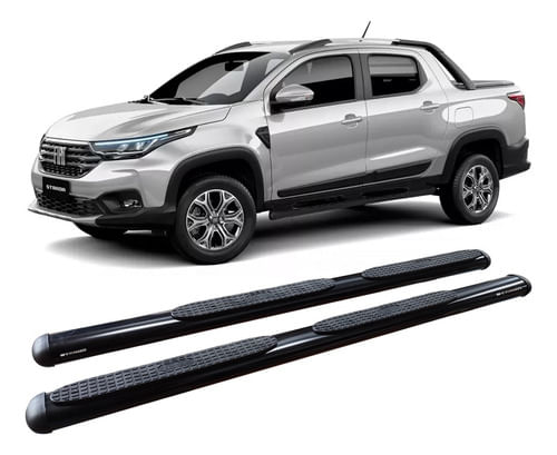 Estribo Fiat Strada2021 Cabine Dupla E Simples Preto