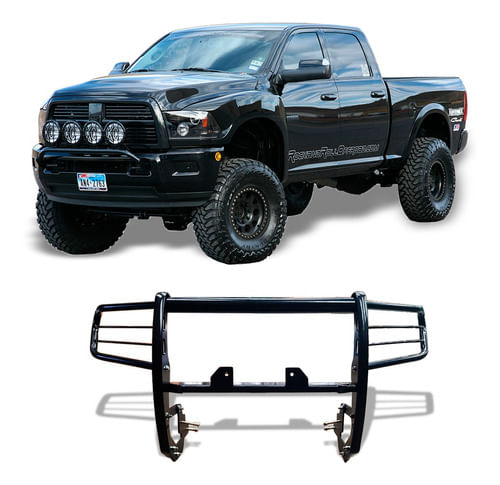 Quebra Mato Dodge Ram 3500 Com Base Para Guincho Preto