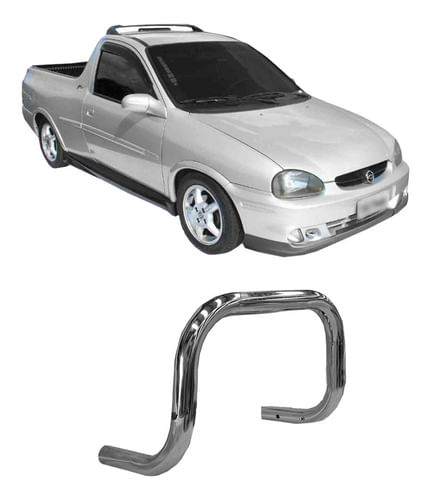 Para-choque De Impulsão Sem Barra Pickup Corsa Cromado