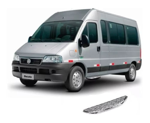 Estribo Ducato Fiat Preto Lateral Lado Motorista Cromado