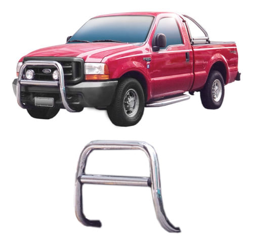 Para-choque De Impulsão Mata Boi F-250 Cromado Com Barra