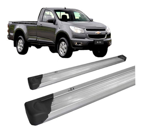 Estribo S10 2012 Ate 2020 Chapa Alumínio Prata C/s