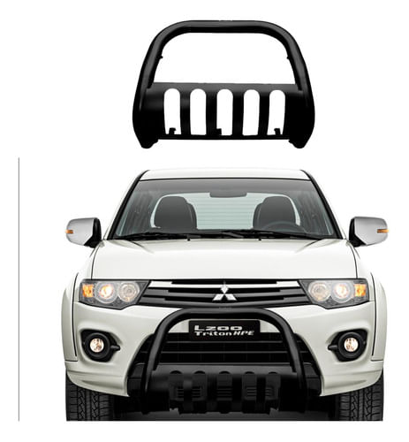 Quebra Mato L-200 Triton Com Protetor Preto