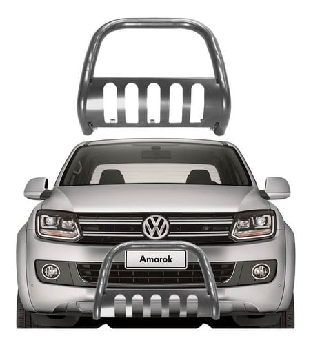 Para-choque De Impulsão Com Protetor Amarok Cromado