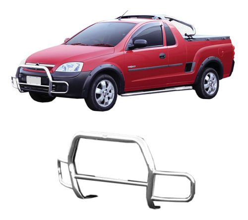 Para-choque De Impulsão C/prot. Montana 2004 A 2010 Cromado