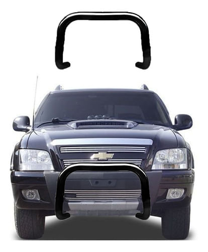 Para-choque De Impulsão S10 94 A 2011 Preto Sem Barra
