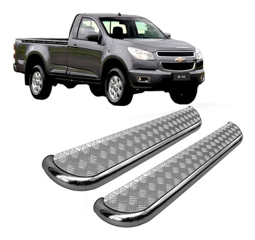 Estribo S10 2012 Ate 2020 Chapa De Aço Cromado C/s
