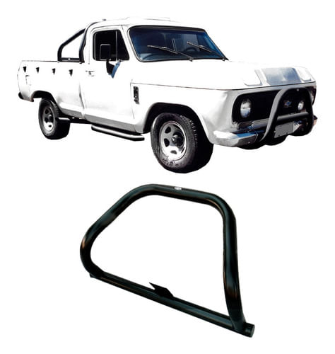 Para-choque De Impulsão Mata Boi D10/d-10 Preto Sem Barra