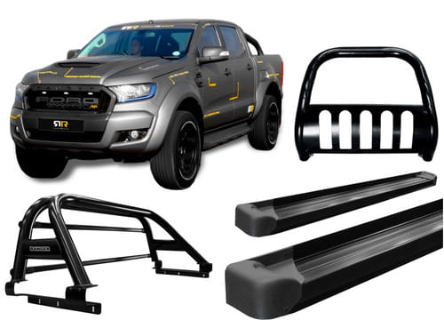Kit Quebra Mat Estribo Pl Sant Antonio H3 Ranger 13/20 Preto