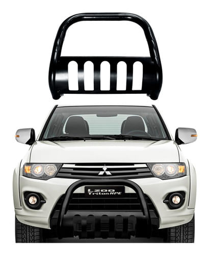 Para-choque De Impulsão L-200 08 A 16 Protetor Carter Preto